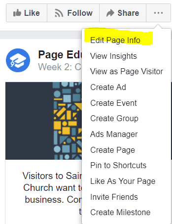 Parish Facebook Categories Matter