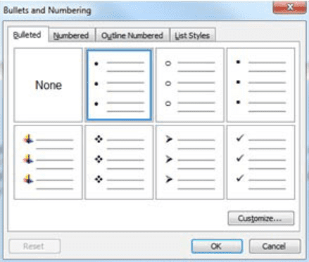 Use Bullets and Numbered Lists
