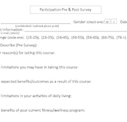 Post Program Surveys